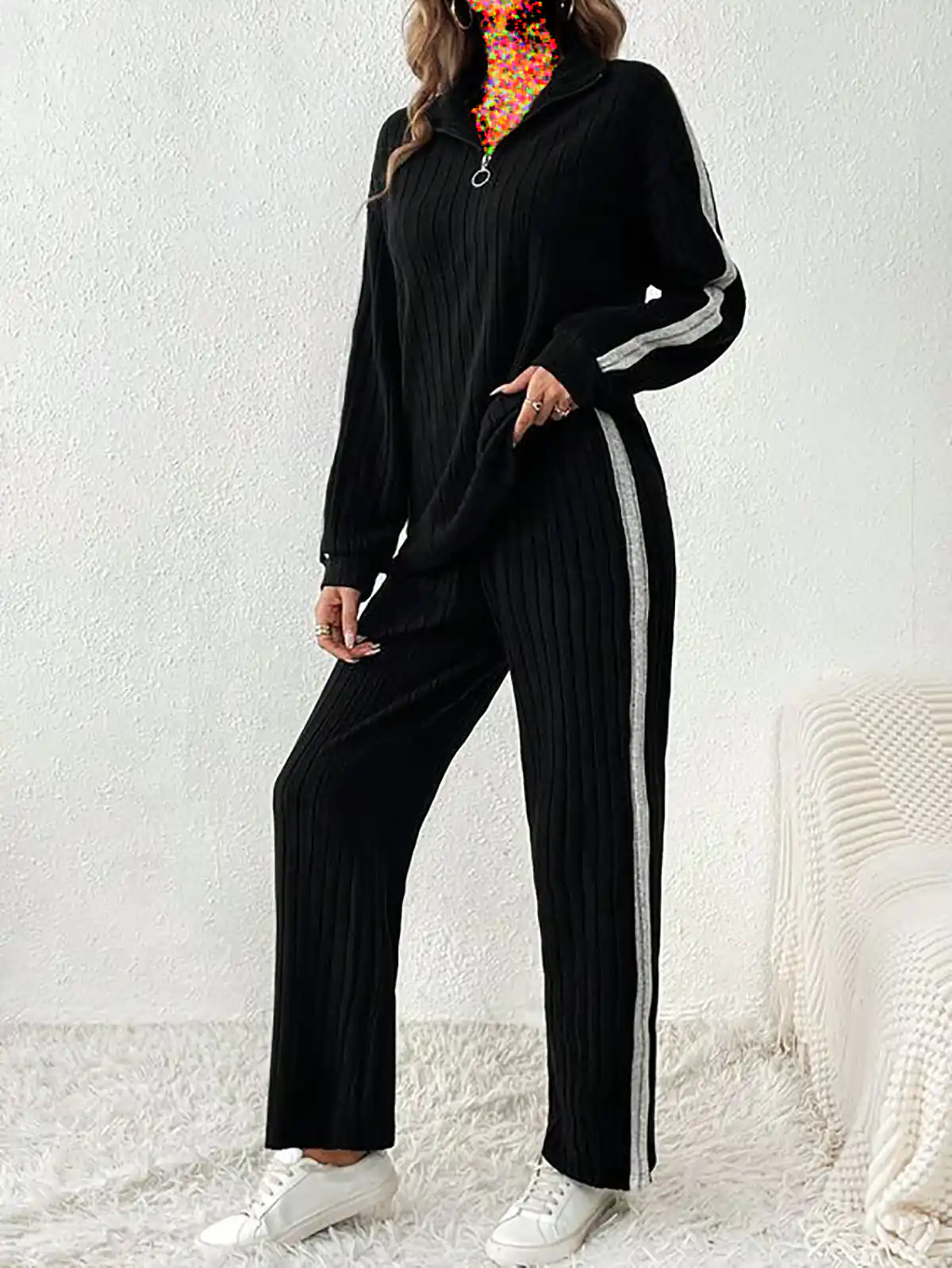 بلوز و شلوار بافتنی زنانه 