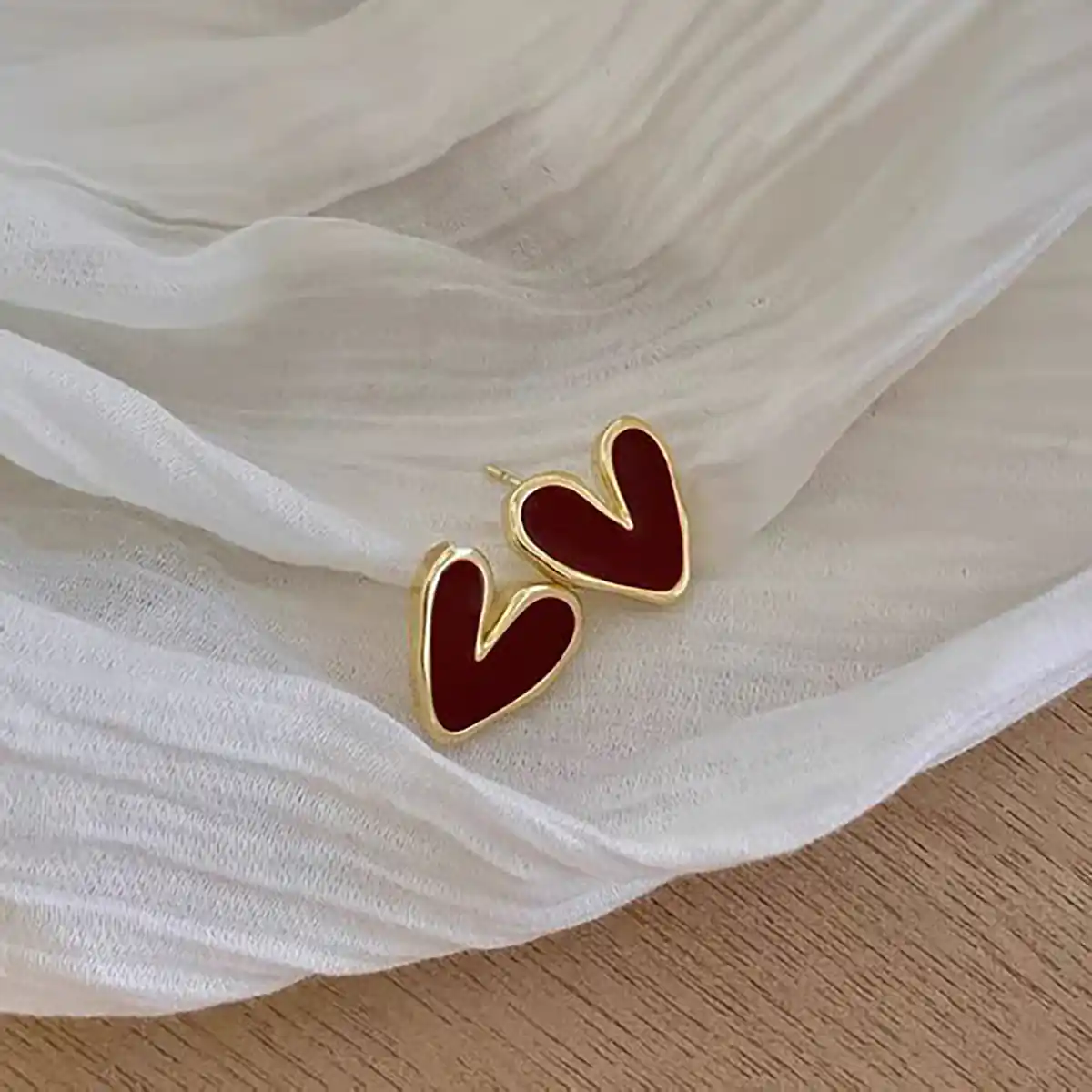 گوشواره قلبی طلا 