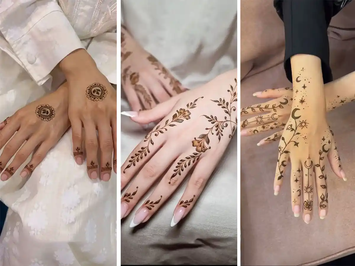 طراحی با حنا روی دست شیک