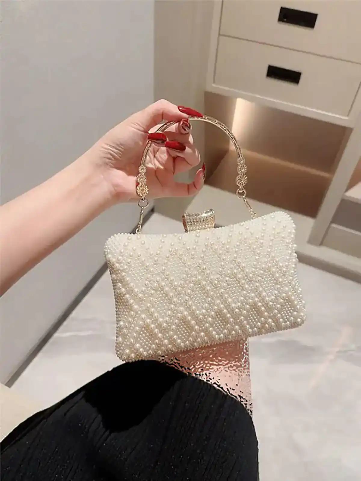 کیف مرواریدی مجلسی