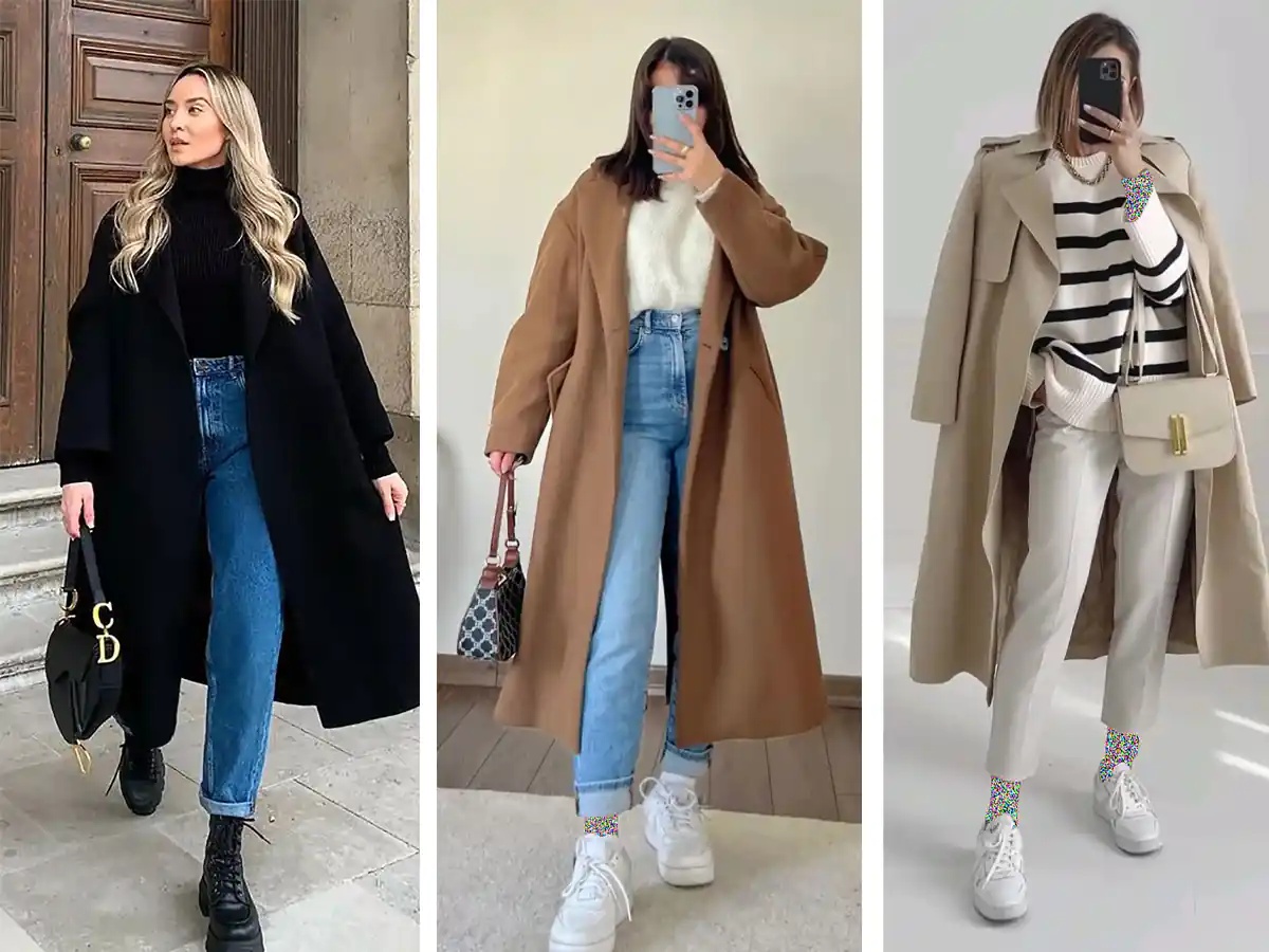 پالتو پاییزی زنانه بلند جدید