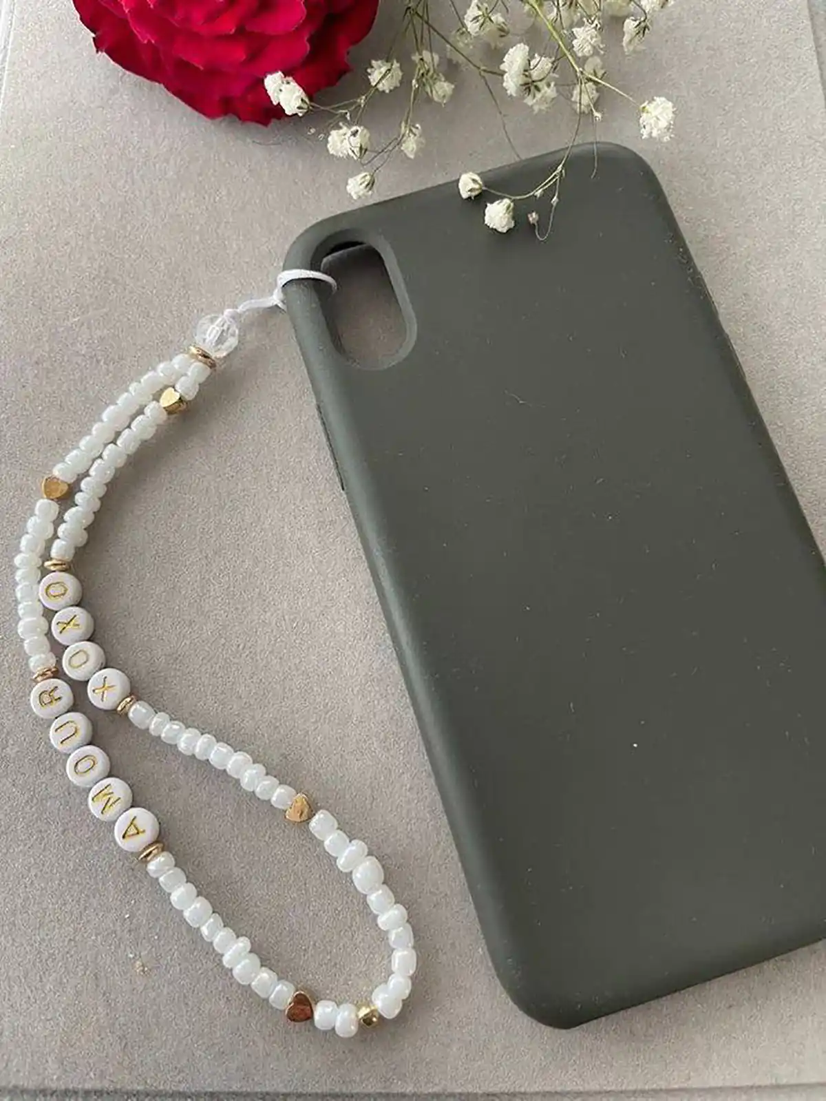 آویز گوشی فانتزی با مهره 