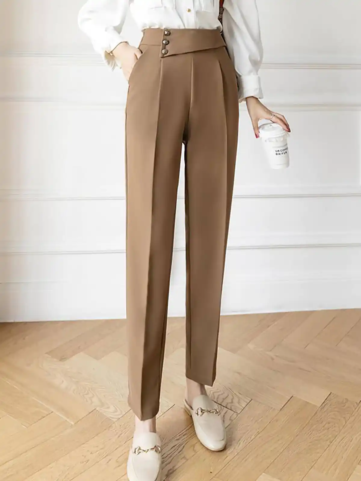 شلوار پارچه ای راسته زنانه جدید