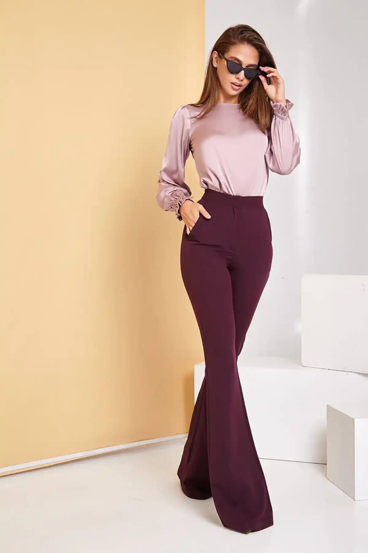 مدل شلوار پارچه ای زنانه راسته 