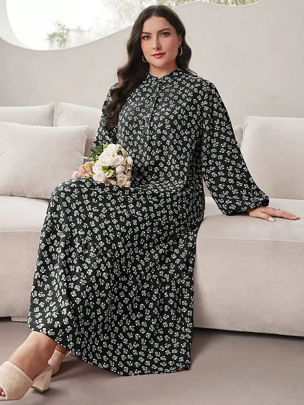 پیراهن نخی زنانه شیک