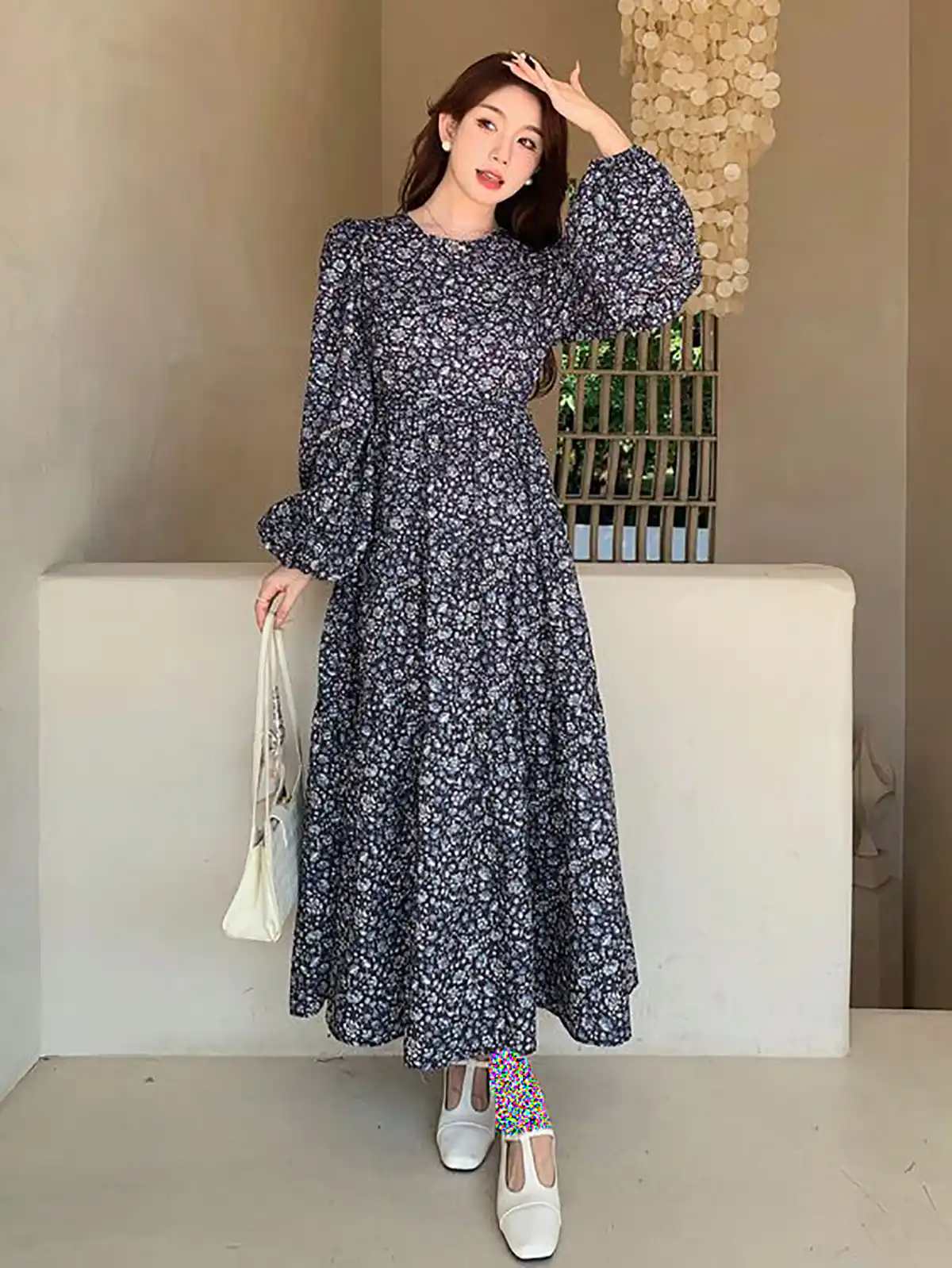 پیراهن نخی بلند 