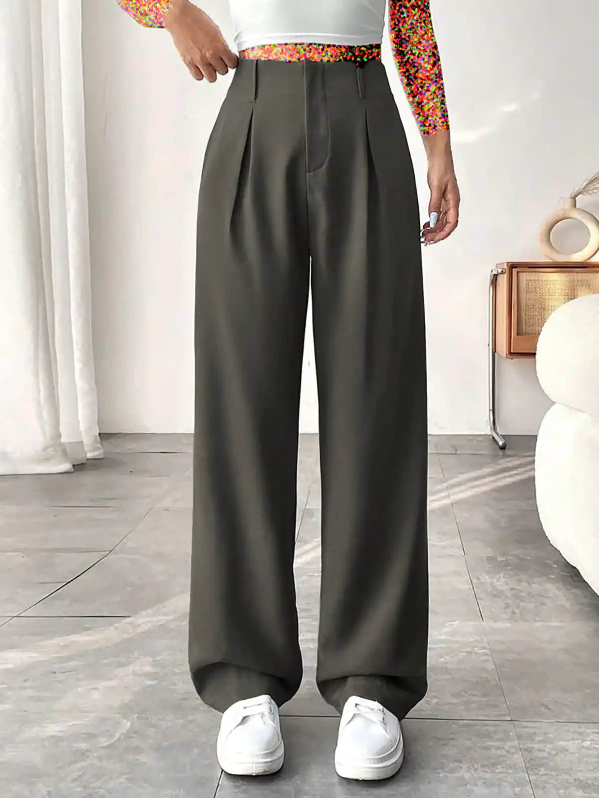 شلوار بگ پارچه ای زنانه