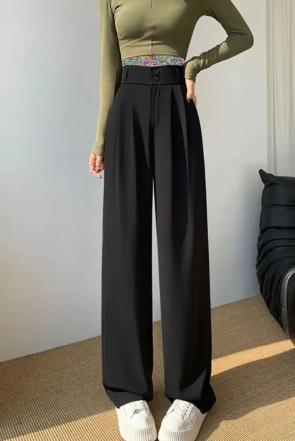 شلوار پارچه ای زنانه بگی ساده