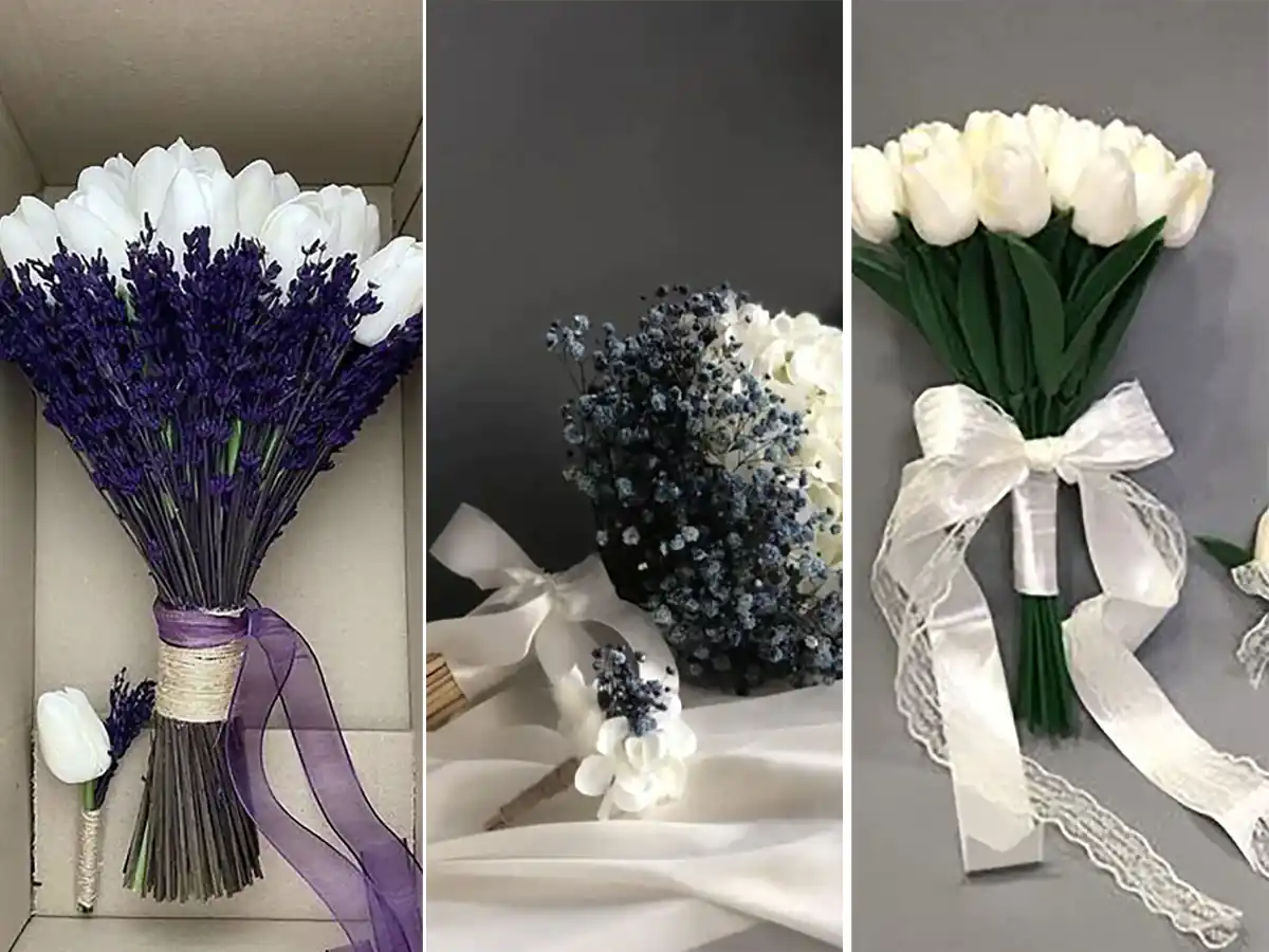 دسته گل عروس ساده و شیک | زیباترین دسته گل‌های عروس اروپایی برای عروس‌های شیک‌پسند
