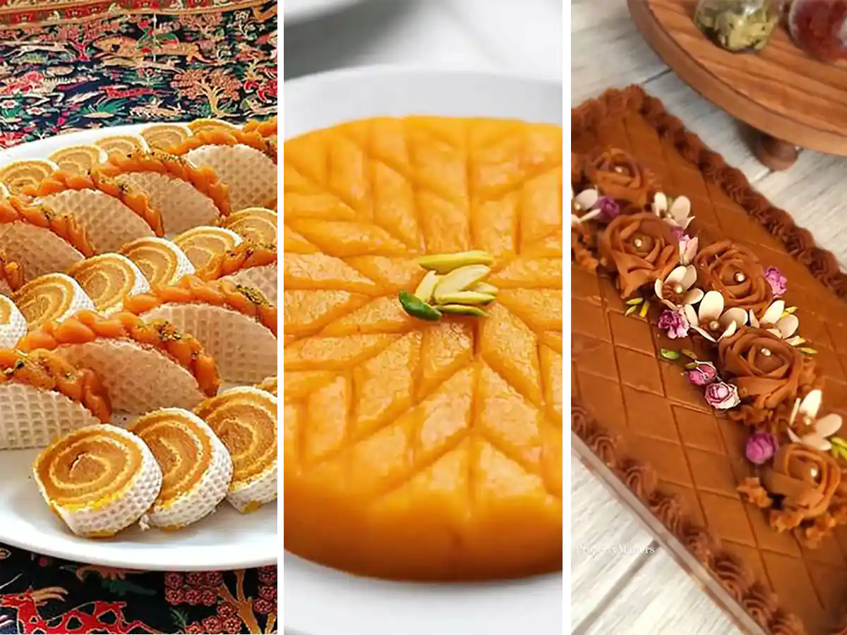 تزیین حلوا با ماسوره 