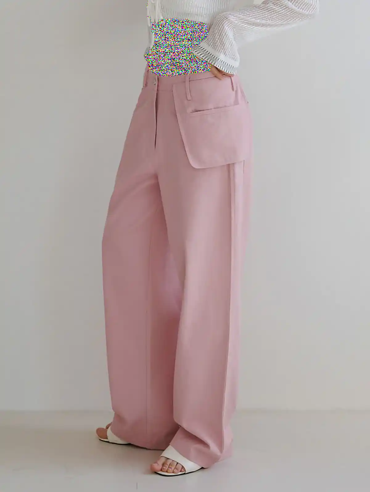 شلوار بگ پارچه ای مشکی