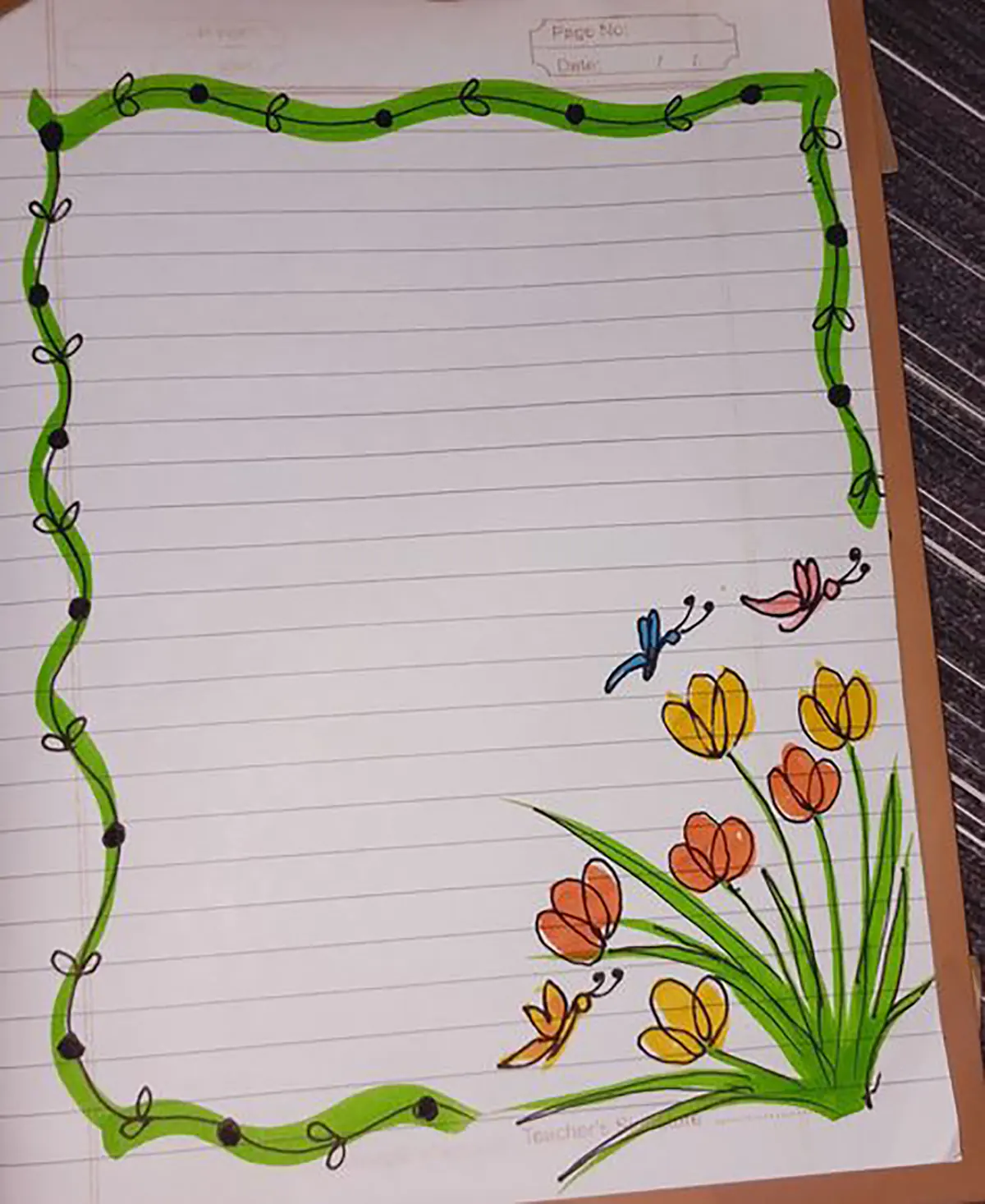 نقاشی دفتر مشق کلاس اول