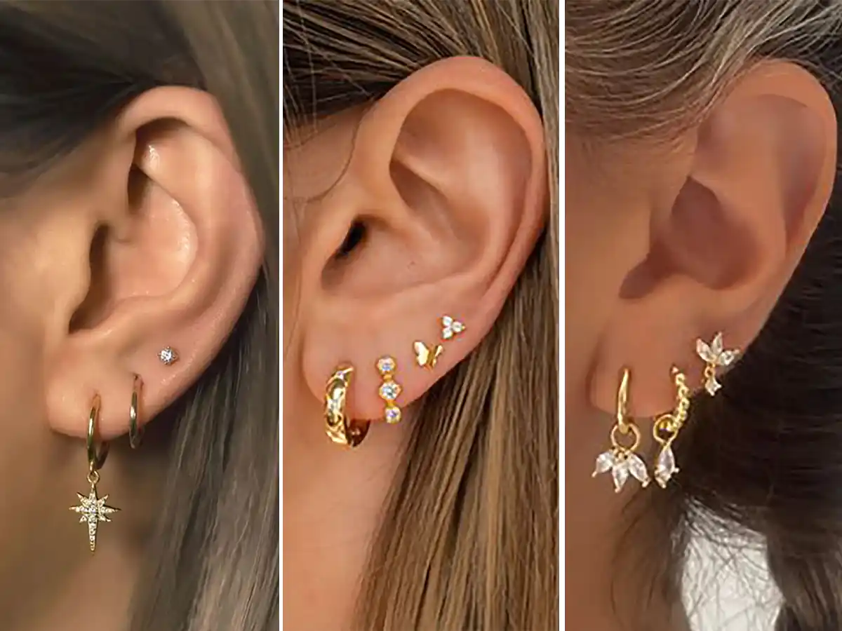 پک گوشواره دخترانه | بهترین طرح‌های گوشواره طلا برای استفاده روزمره