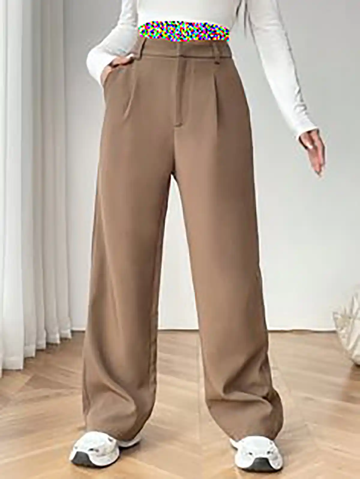 شلوار پارچه ای بگی زنانه ساده