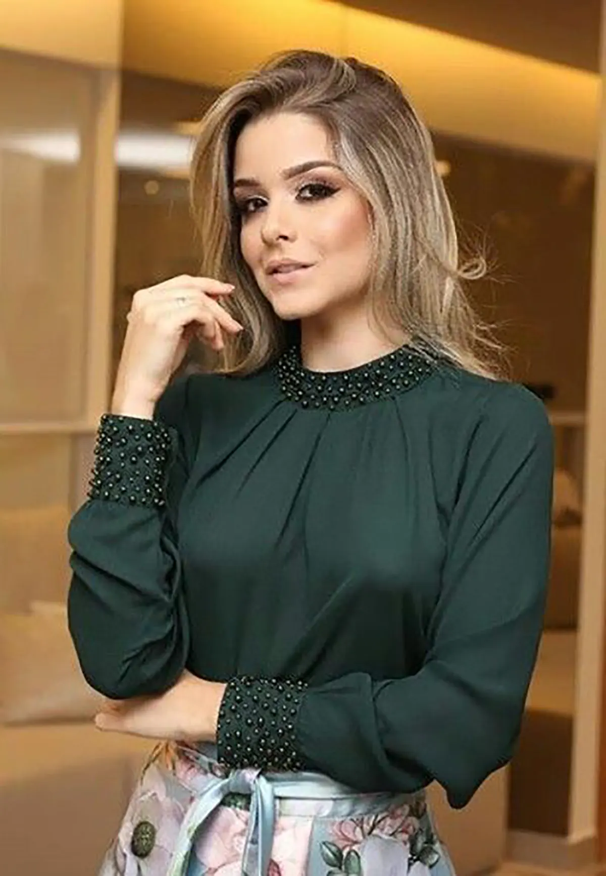 مدل شومیز گلدار
