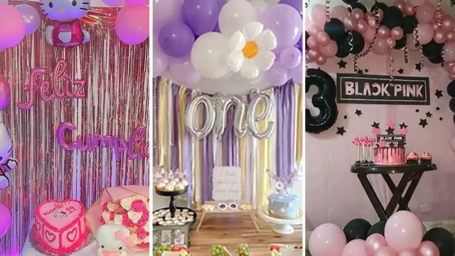 15 مدل تم تولد ساده دخترانه | طراحی فضای جشن به سبک مدرن