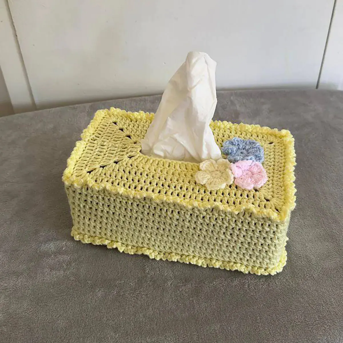 جا دستمال کاغذی بافتنی