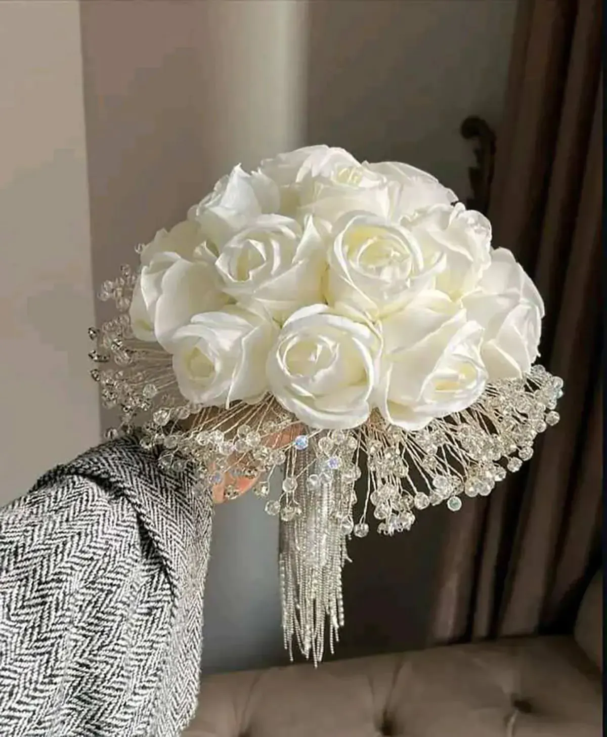 دسته گل عروس جدید طبیعی