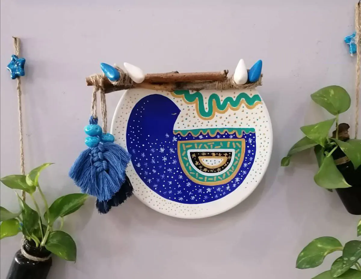 دیوارکوب حصیری ساده