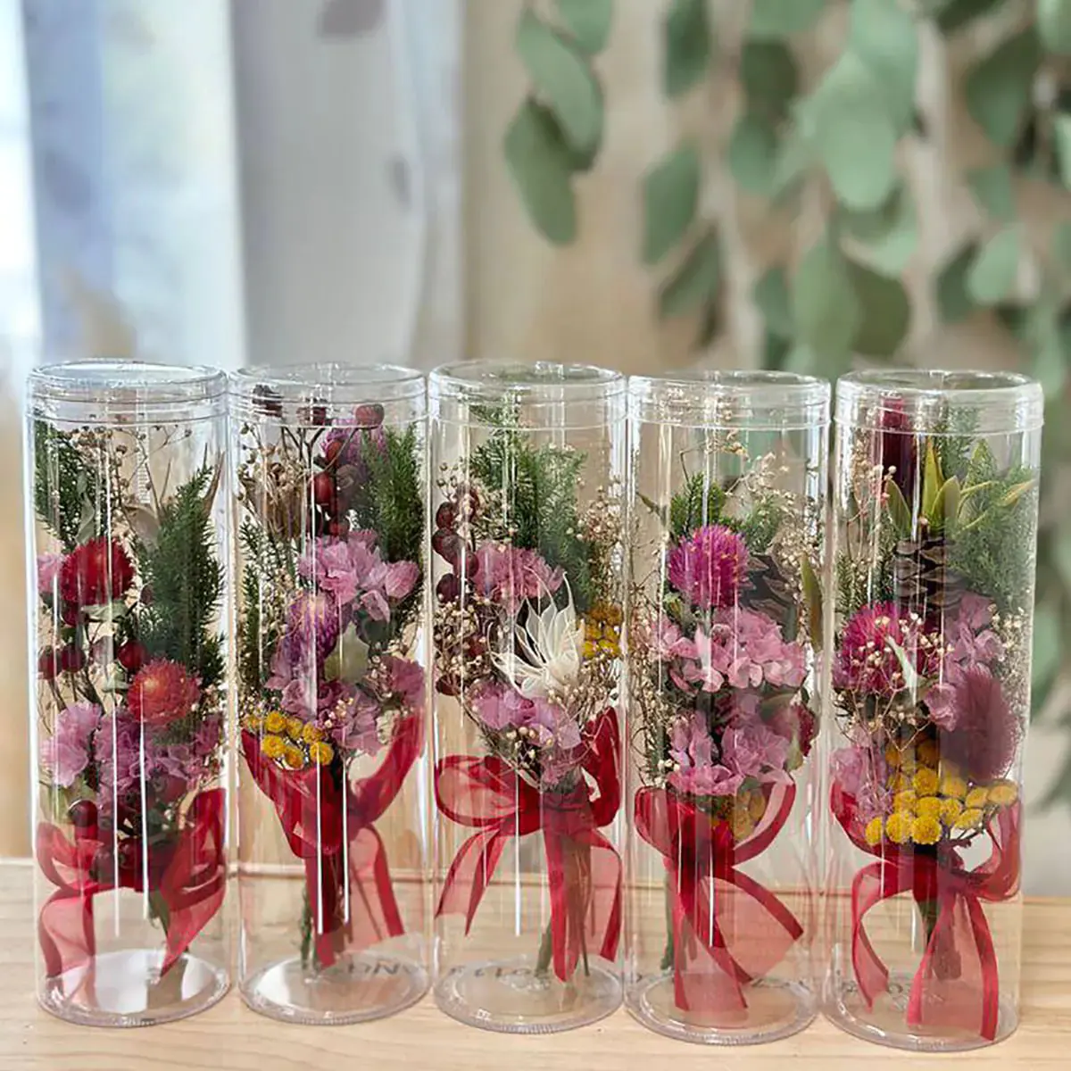گلدان شیشه ای استوانه ای بزرگ
