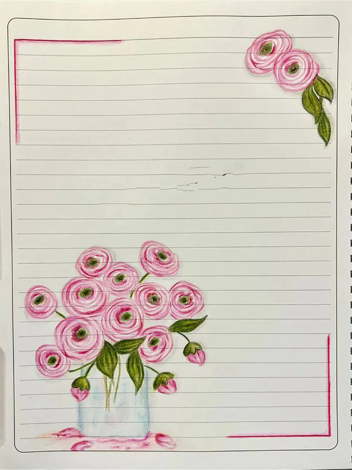 نقاشی حاشیه دفتر مشق جدید آسان