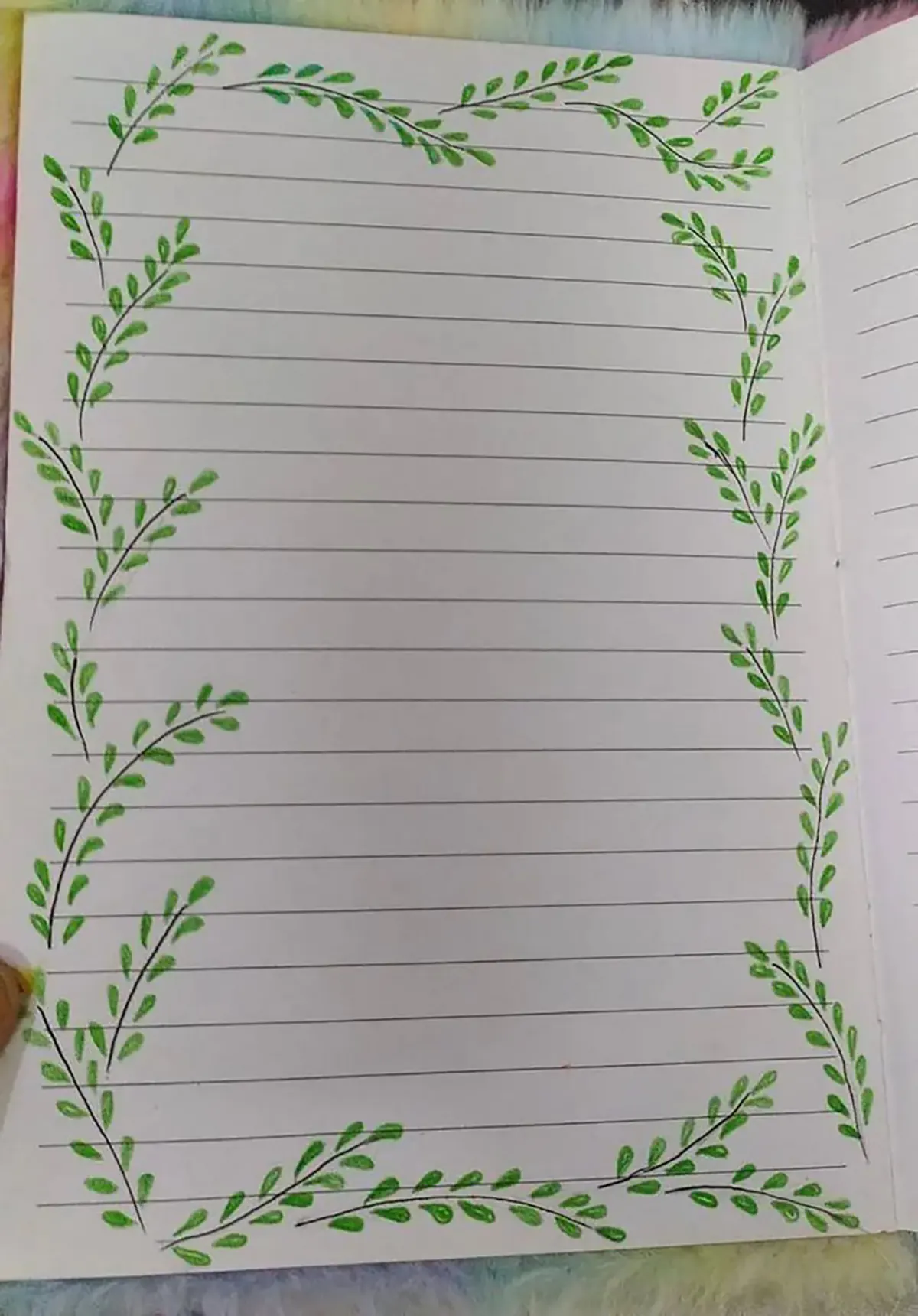 تزیین دفتر مشق دخترانه ساده