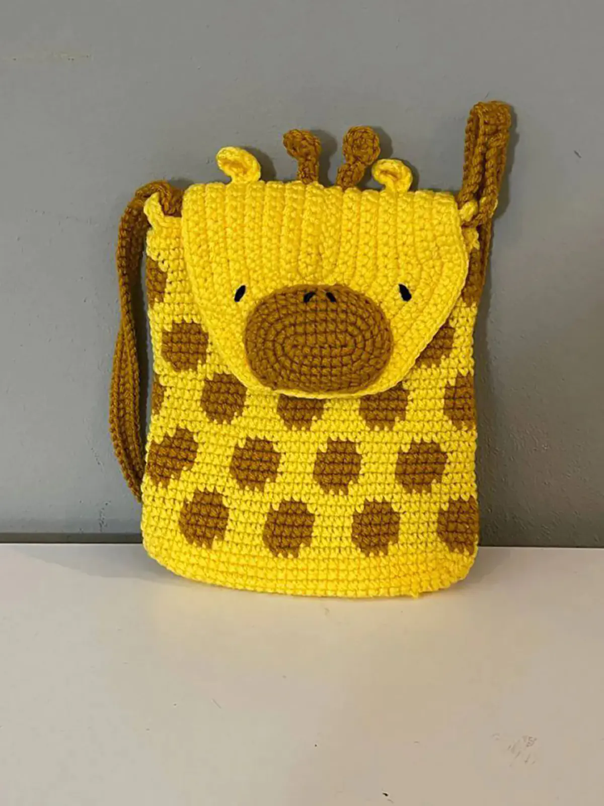 کیف بافتنی زرافه ای