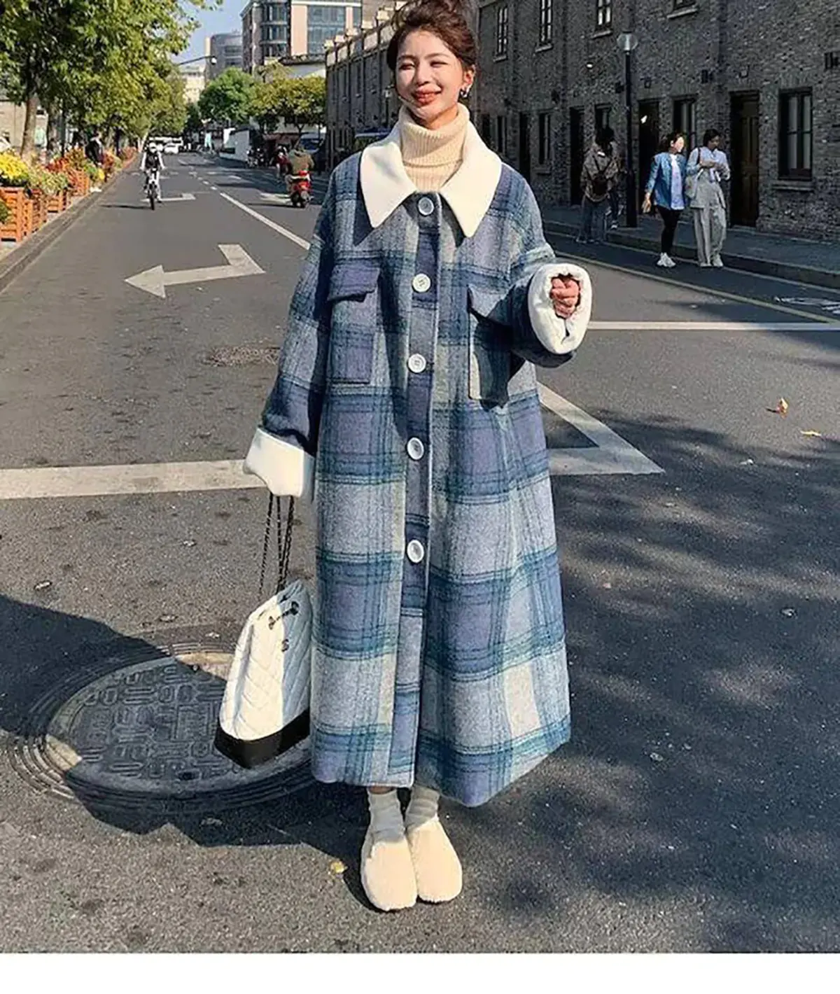 مدل پالتو چهارخونه درشت جدید
