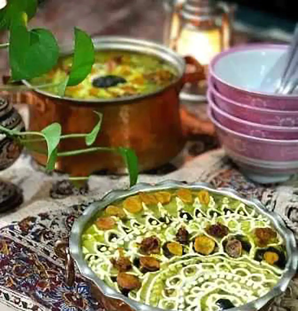 تزیین آش رشته نذری