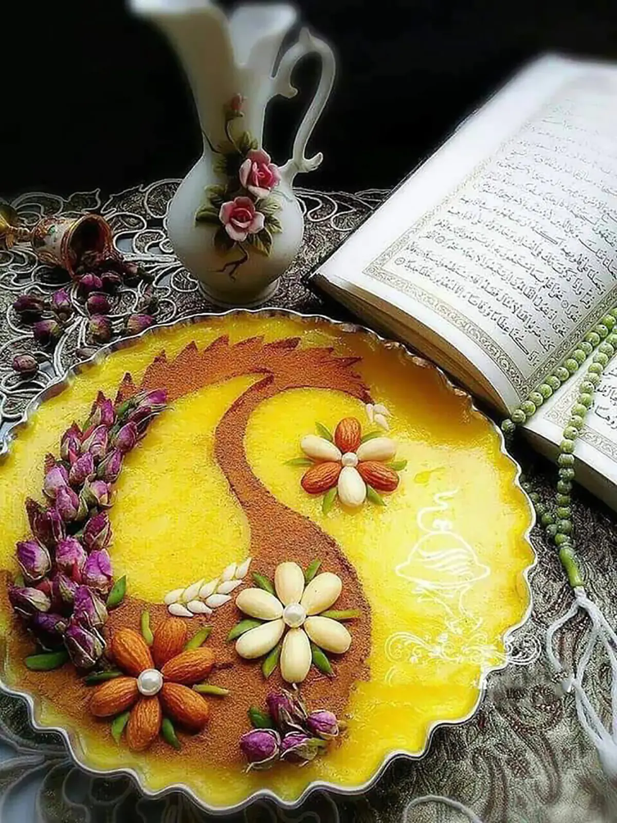 تزیین شله زرد نذری