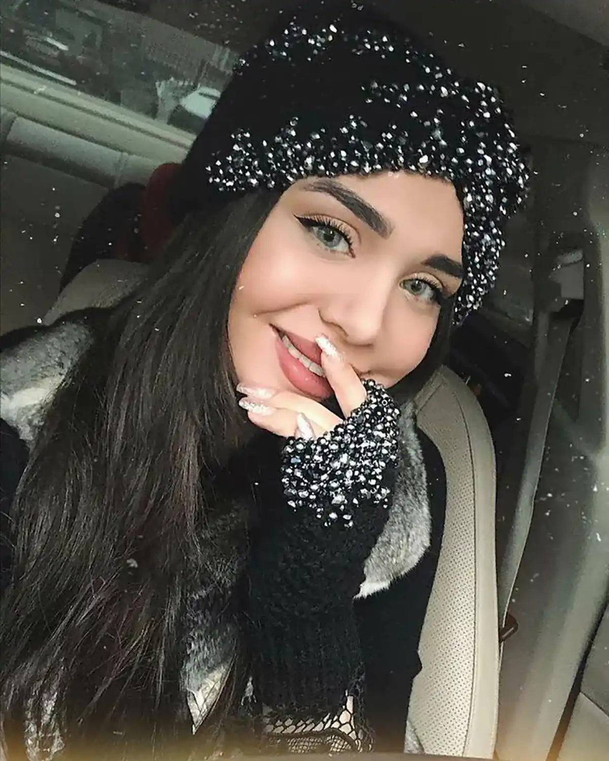 هد بافتنی دخترانه