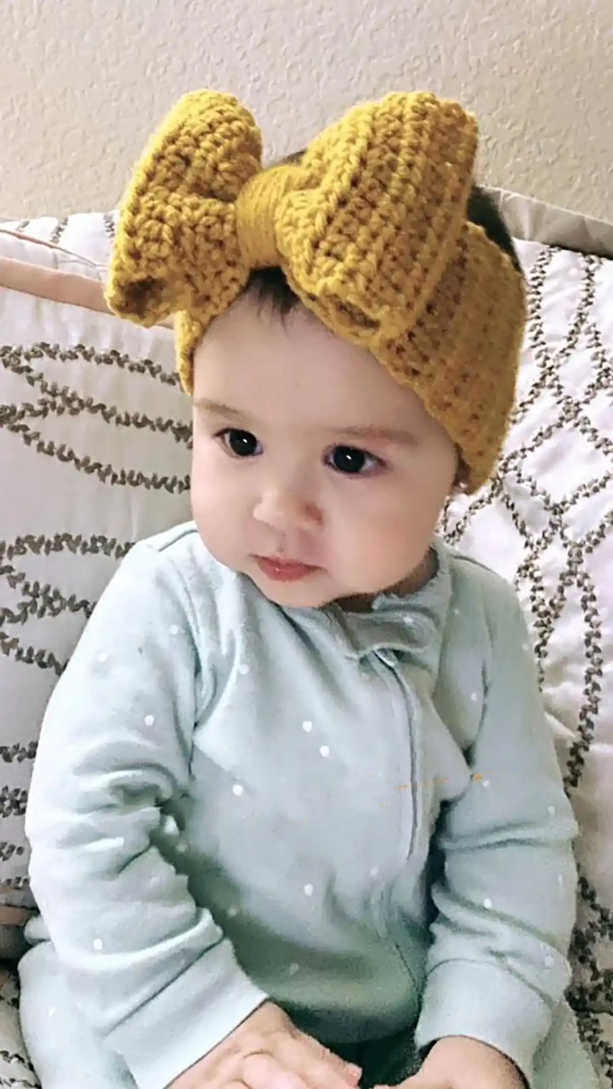 هد بافتنی دخترانه
