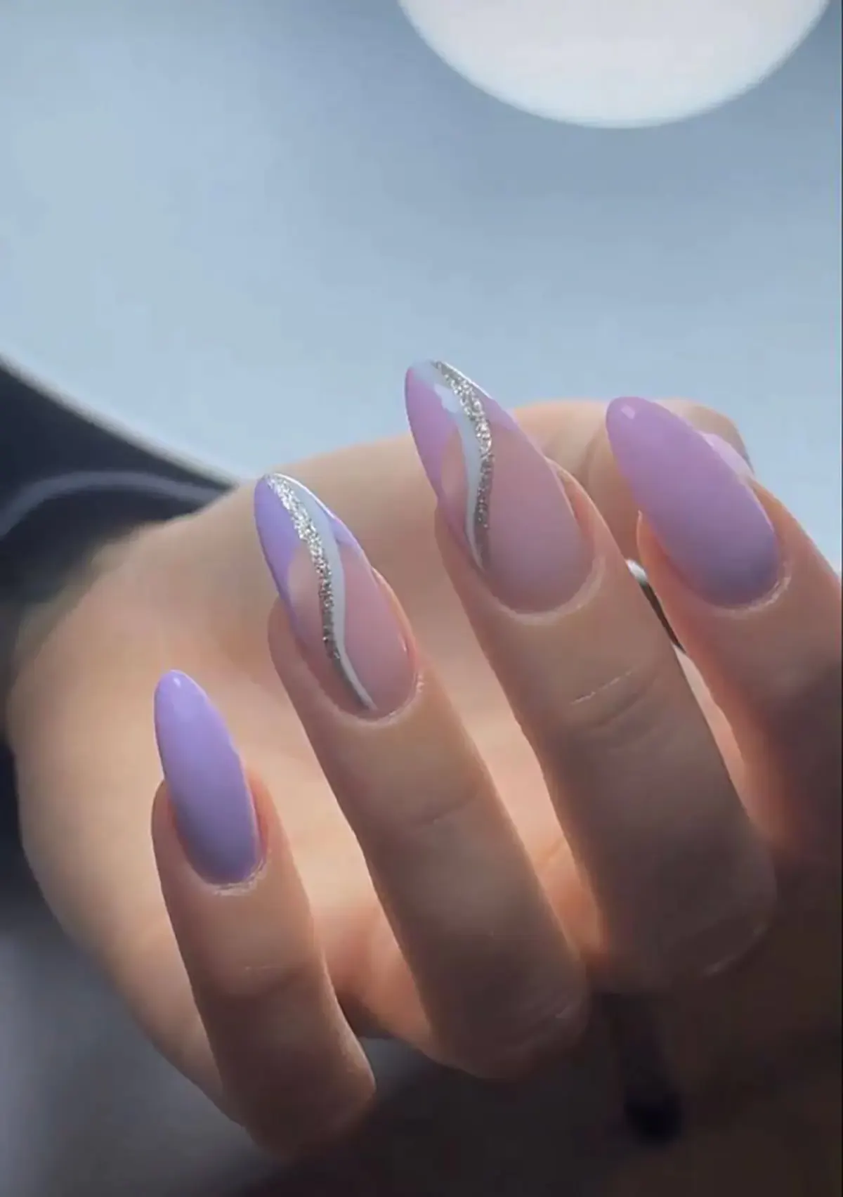 طراحی ناخن یاسی رنگ