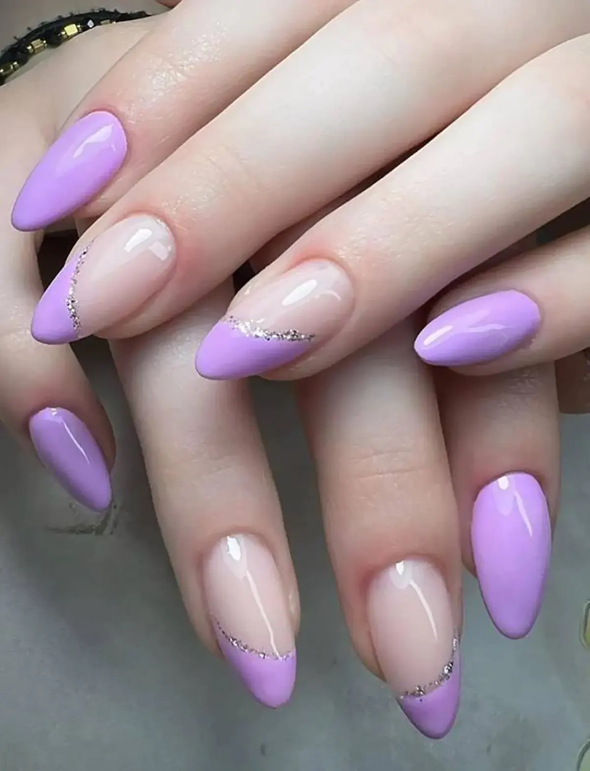 طراحی ناخن یاسی رنگ