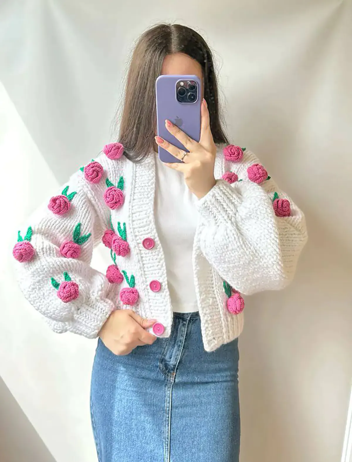 ژاکت بافتنی کوتاه دخترانه