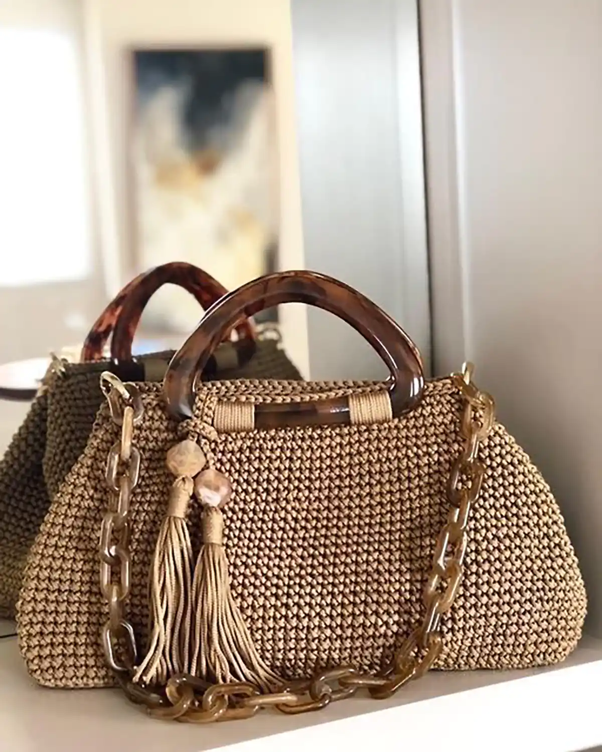 کیف مکرومه بافی ساده 