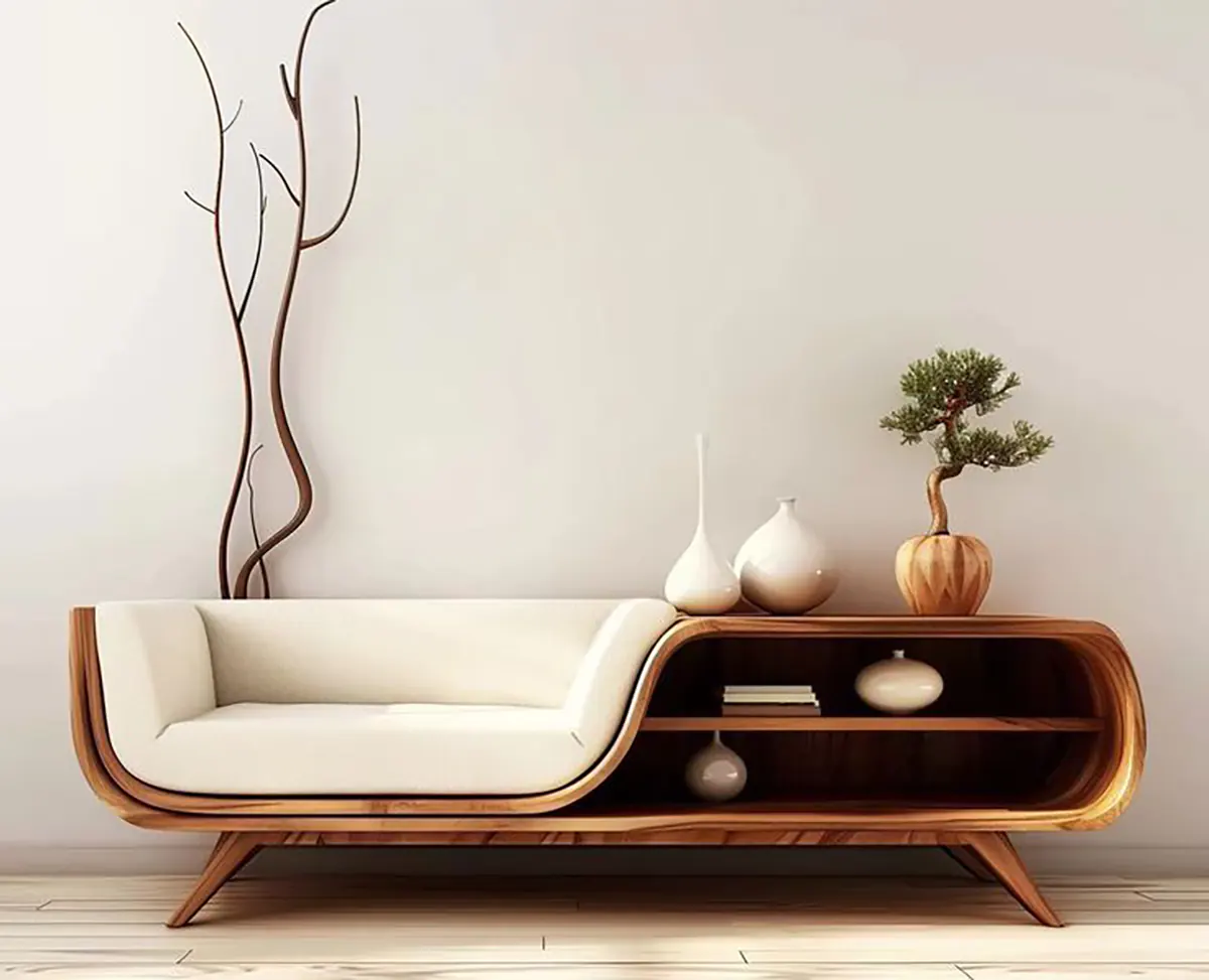 نیمکت چوبی برای خانه 