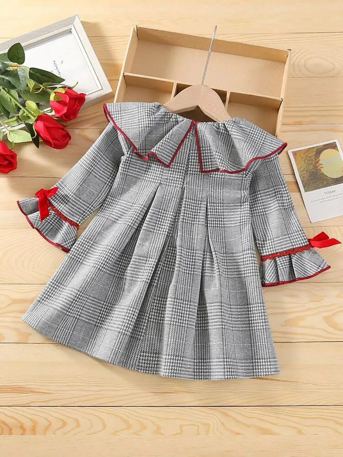پیراهن چهارخانه بچه گانه دخترانه
