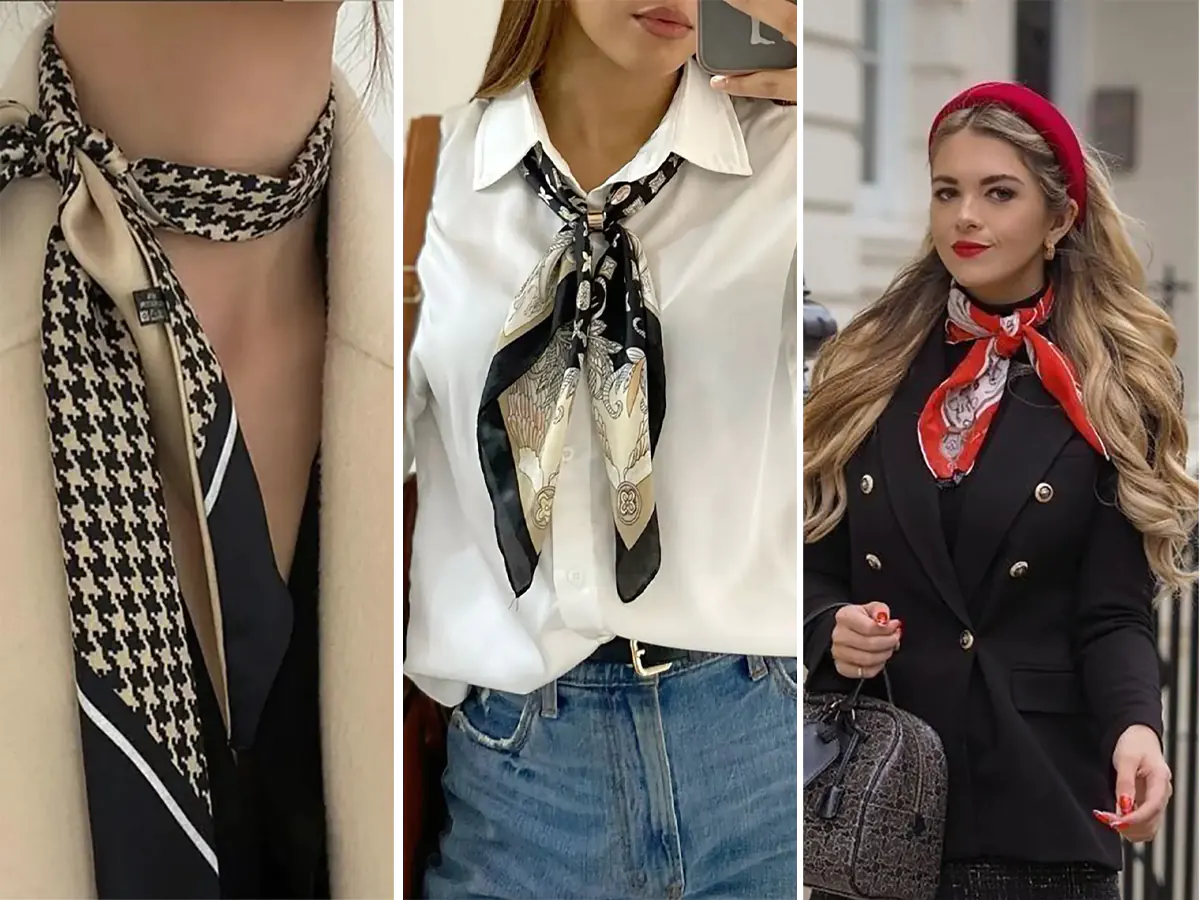 دستمال گردن دخترانه شیک | راز یک استایل متفاوت! + عکس