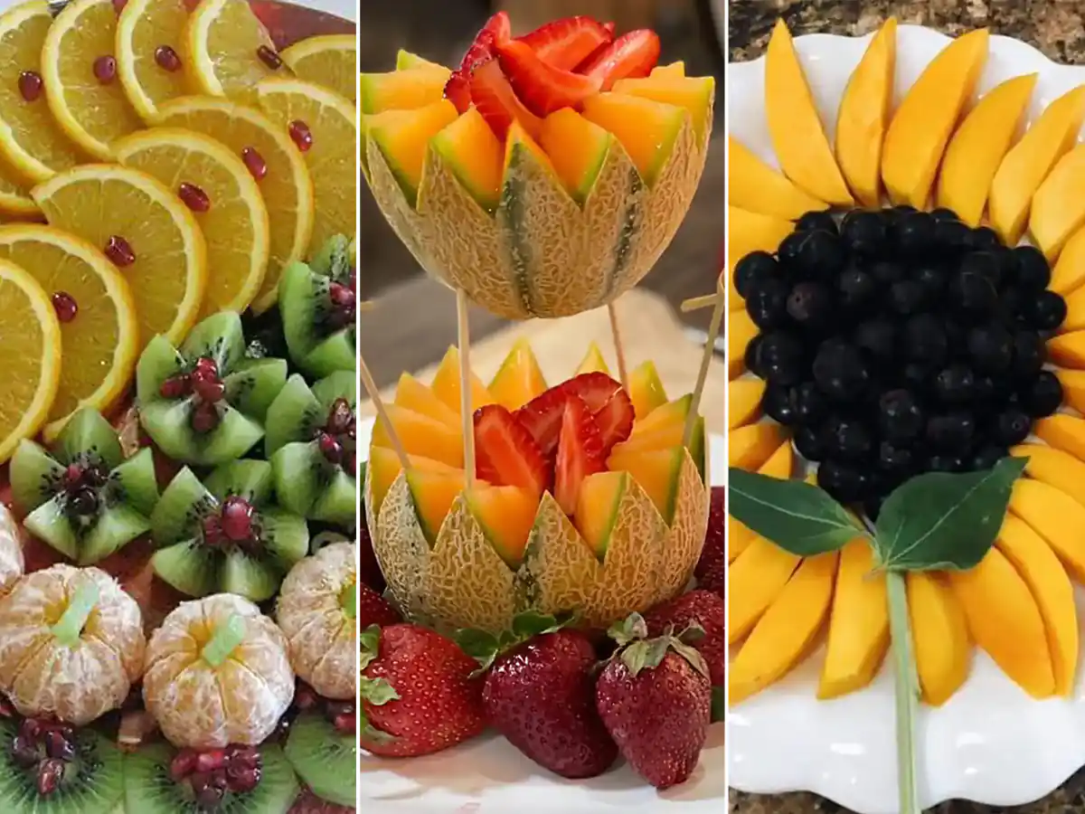 تزیین میوه برای مهمانی رسمی تزیین میوه خرد شده تک نفره تزیین میوه برای مهمانی ساده تزیین میوه خرد شده در ظرف تزیین میوه برای تولد میوه خرد شده در لیوان