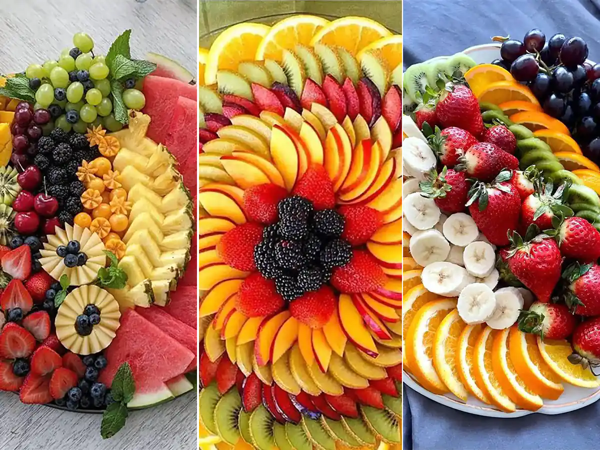 تزیین میوه برای مهمانی رسمی تزیین میوه برای مهمانی ساده تزیین میوه های پاییزی برای مدرسه تزیین میوه برای تولد تزیین میوه سالم تزیین میوه خرد شده