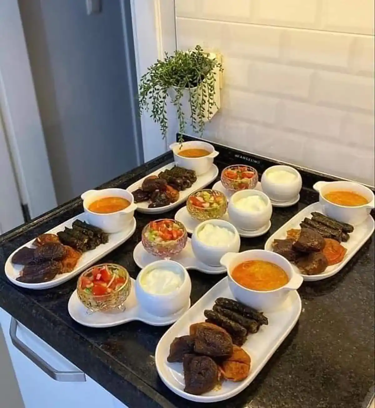 چیدمان غذا شیک
