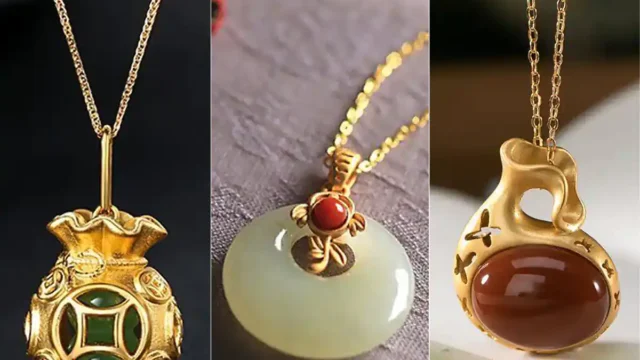 تو گردنی سنگ | ۱۵ عکس الهام‌بخش از مدل‌های گردنبند سنگی در استایل هنری و کلاسیک