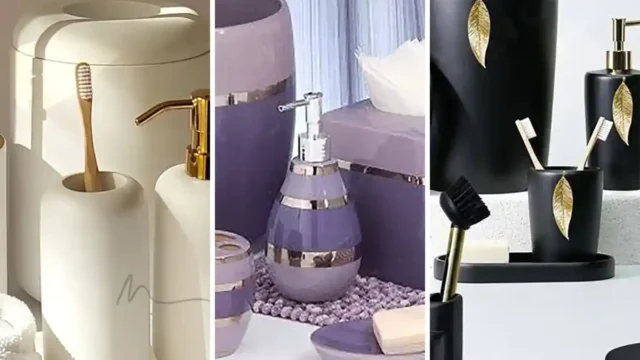 ست سرویس بهداشتی لاکچری |  ترکیب رنگی شیک برای ست کردن با کاشی و دیوار