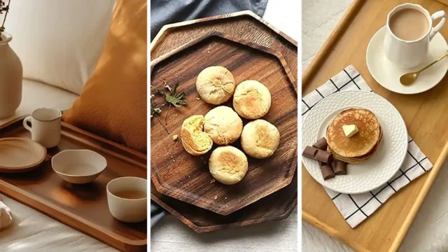 سینی چوبی پذیرایی | ۱۵ مدل خوشگل و خاص برای چیدن شیک لیوان و فنجون مهمونیا!!