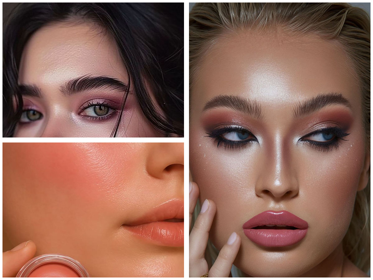 آرایش گونه برای صورت لاغر 