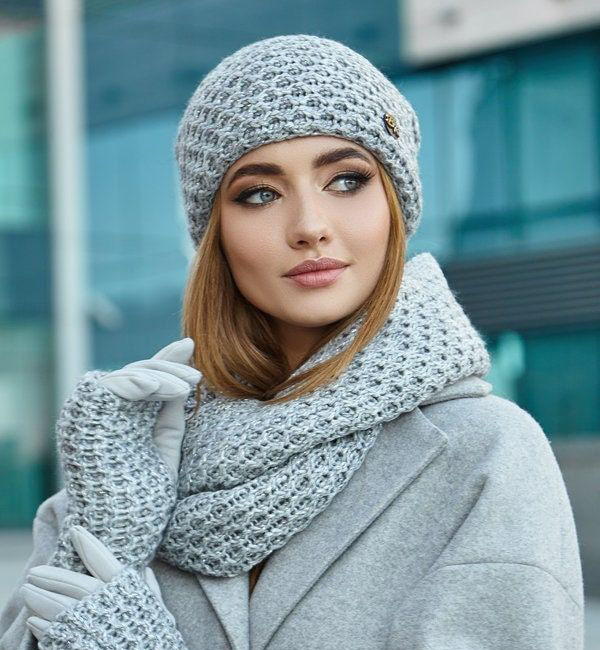 کلاه قلاب بافی دخترانه با الگو 