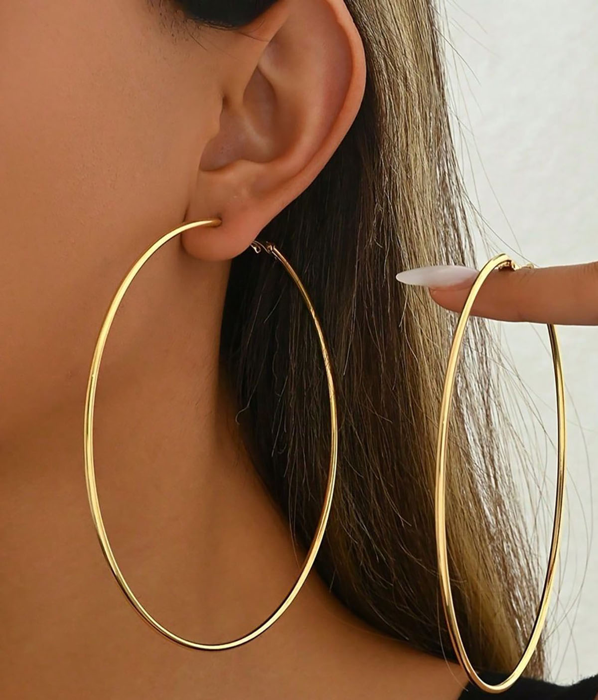 گوشواره حلقه ای جدید بزرگ 