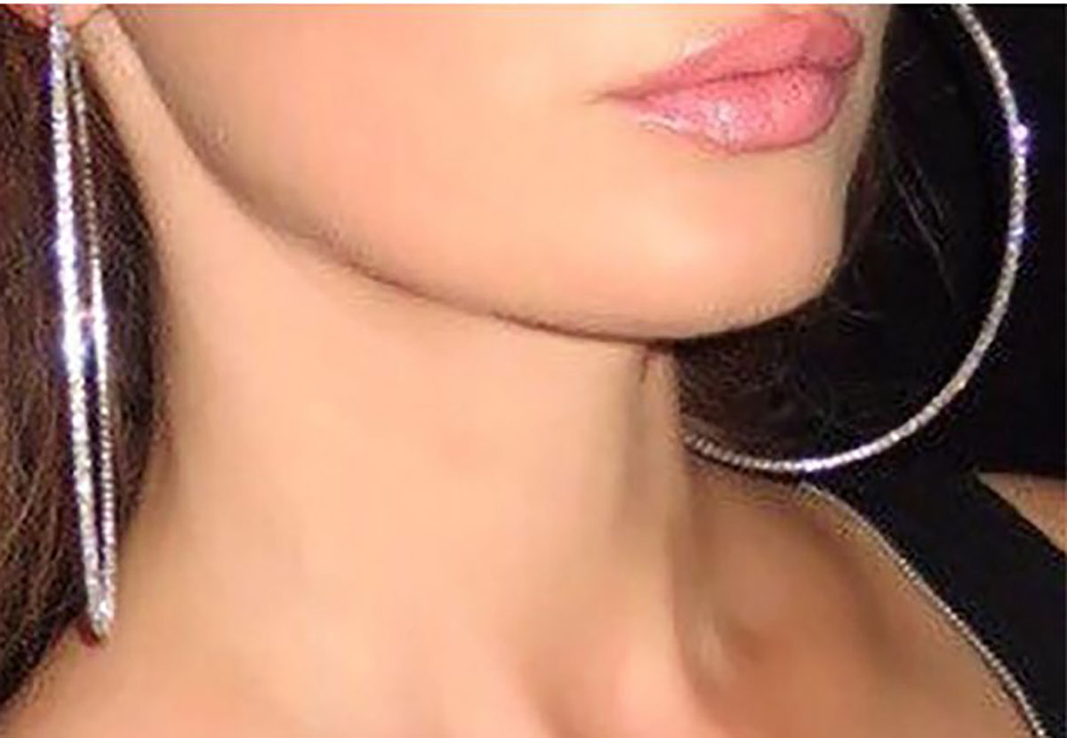 گوشواره حلقه ای آویزدار 