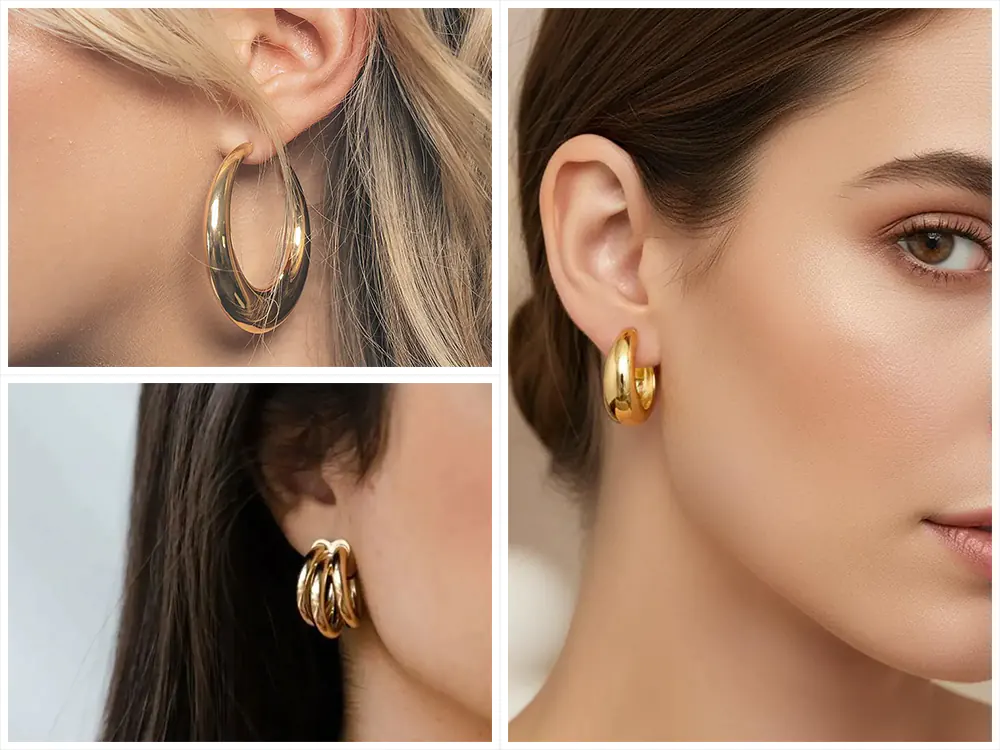 گوشواره حلقه ای طلا 